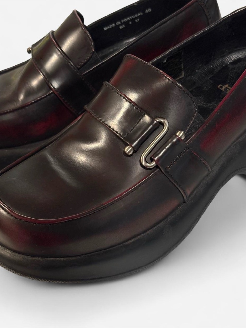 Women’s Dansko Vintage Leather Slip-On Loafers in Dark Burgundy